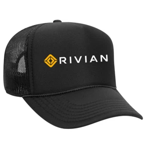 Rivian Logo Black Trucker Hat - Premium Snapback Hat for Men - Bild 1 von 3