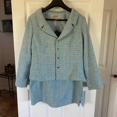 Rickie Freeman for Teri Jon Women's Tweed 2 Piece Skirt and Jacket Suit Size 16 - Image 1 of 4