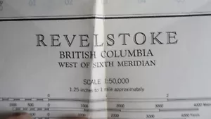 Mapa Topográfico Revelstoke, BC, Canadá Ed. 1959 - Imagen 1 de 6
