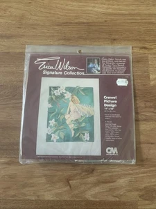 Vintage Erica Wilson Crewel Kissen Design Jasmin Blumenfee #7170 versiegelt - Bild 1 von 5