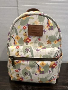 Disney Pixar Loungefly "UP" Mini Rucksack Dug & Kevin Tropical Floral Print Neu! - Bild 1 von 7