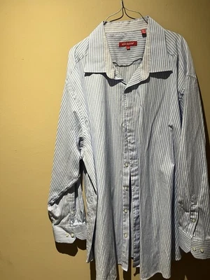 Camisa de vestir para hombre 4Xl azul claro rojo casa manga larga Foto 1 de 4