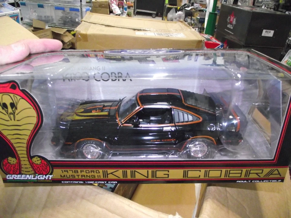 Greenlight 1/18 1978 Ford mustang II King Cobra black NIB - Image 1 of 1