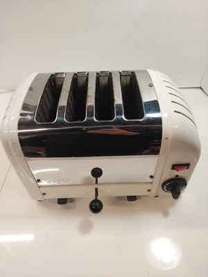 RARE Dualit 4 Slice Toaster White Chrome Model 84 1800 Watt Made England Tested - Image 1 of 4