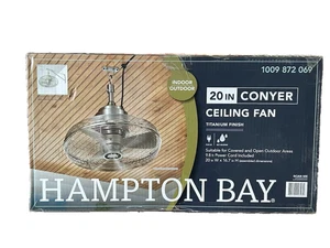 Hampton Bay Conyer 20 in. Indoor/Outdoor 3-Speed Fan Silver w/ Hanging Hook - Picture 1 of 5