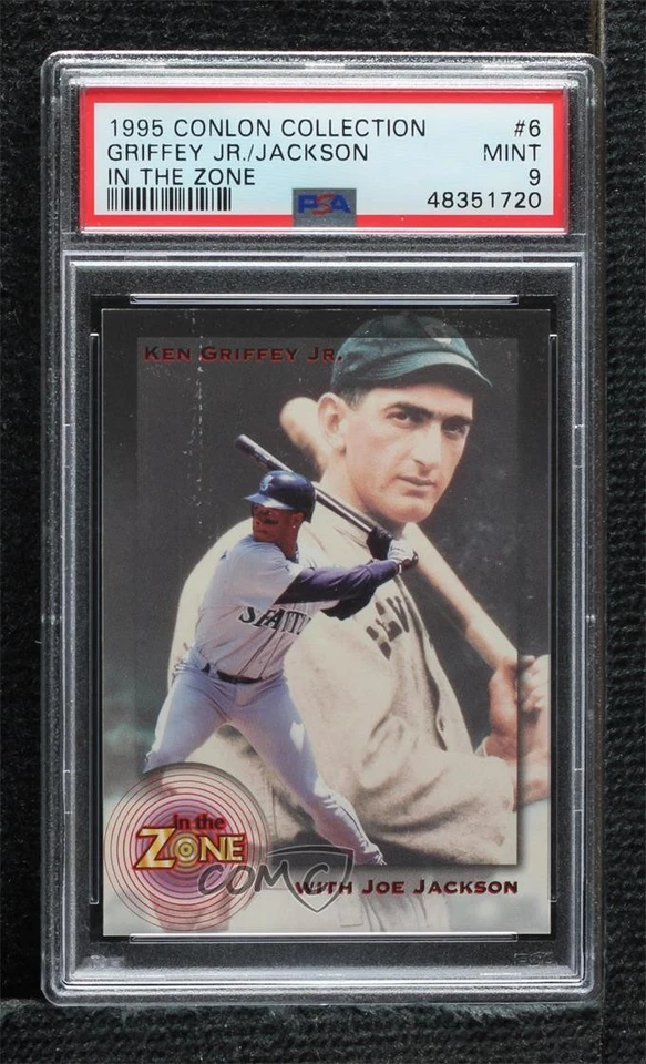1995 Conlon Collection Griffey Jr Jackson In The Zone #6 PSA 9 MINT - Image 1 of 3