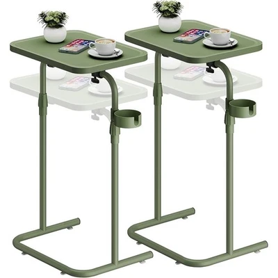 C Shaped Couch Desk Adjustable Height End Table Multi-functional Laptop Station - Image 1 of 4