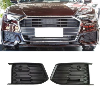 A Pair For Audi A6 Sline / S6 C8 2019-2022 Front Bumper Fog Light Grille Cover - Image 1 of 4