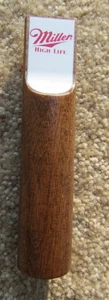 Miller High Life Beer Original Tap Handle Bar Pub EXC Cond 2 Side 4" Small Wood - Picture 1 of 4