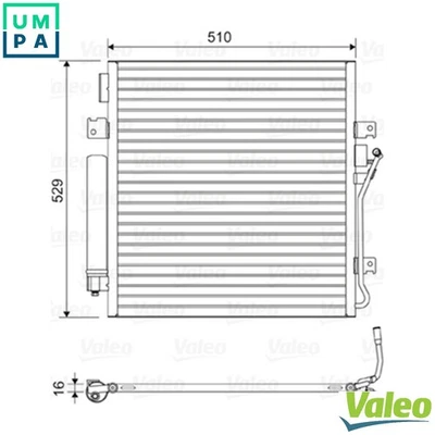 CONDENSER AIR CONDITIONING 814163 FOR DODGE ENS/ENR 2.8L 4cyl NITROEGS 4.0L 6cyl - Image 1 of 4