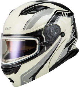 GMAX MD-01S Transistor Snow ElecShield Helmet, White/Grey/Black, M - Picture 1 of 1