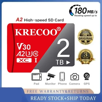 Lote de Memoria Flash Clase Alta Velocidad Tarjeta SD 2TB 1TB 512GB 256GB 128GB Micro TF Foto 1 de 4