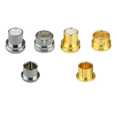3 Pieces XLR Female Male Plug Cap Brass Rhodium Plated/Gold-plated RCA Cover - Bild 1 von 4