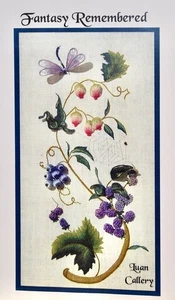 Embroidery text Luan Callery "Fantasy Remembered"  stump work embroidery pattern - Bild 1 von 2