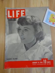 Life Magazine January 24 1944 Margaret Sullavan Naples Great Ads and Articles - Picture 1 of 11