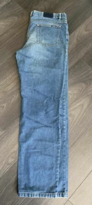 Pantalones de mezclilla para hombre Lacoste azul lavado cremallera mosca W34" L33" - Imagen 1 de 6