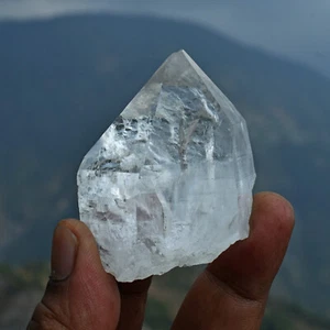 GLACIER QUARTZ CRYSTAL. HIMALAYAN LEMURIAN PALM STONE FOR MEDITATION & HEALING. - Picture 1 of 11