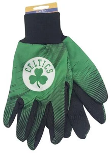 NBA Two Color Halftone Utility Grip Palm Work Gloves (Boston Celtics) - Picture 1 of 1