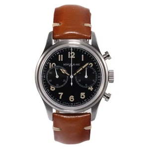 Cronógrafo Montblanc 1858 acero inoxidable 42 mm esfera negra automática MB117836 - Imagen 1 de 5