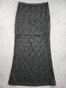 Commense Maxi Skirt Women's Large Black Floral Lace Mermaid Pencil Cocktail NWT - Picture 1 of 8