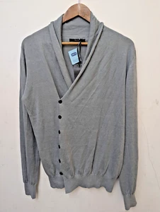 David Naman Mens Cardigan Grey Button Up Jumper - BNWT - Size XL - RSPCA NW Lond - Picture 1 of 13
