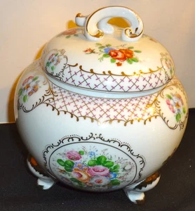  VINTAGE CHINA BOWL WITH COVER WITH BEAUTIFUL COLOR DESIGNS - Picture 1 of 3