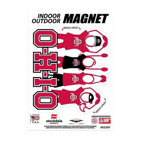 OHIO STATE BUCKEYES 5"X7" DIE-CUT MAGNET FOR INDOOR OUTDOOR USE HEAVY DUTY Cover