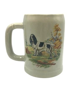 Vintage Cocker Spaniel Large Mug/Stein by McCoy Pottery. Black and White Spaniel - Picture 1 of 5