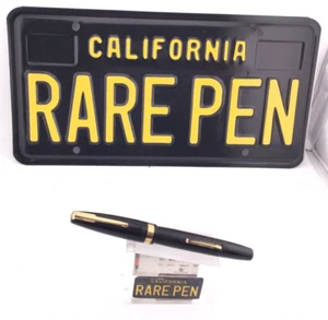 Vintage WATERMAN One Hundred Year Ribbed Black Fountain Pen 14K Med nib Restored - Picture 1 of 8