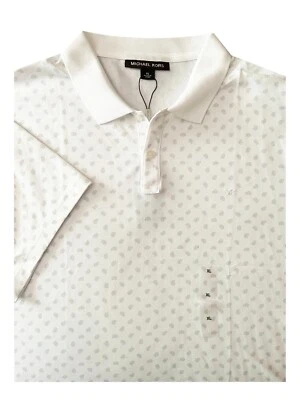 Michael Kors Men's Printed Paisley Short-Sleeve Polo Shirt White XL - Image 1 of 4