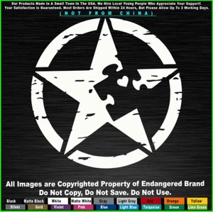 Autism Distressed Star Circle Awareness Super Hero Children Sticker Decal - Picture 1 of 12