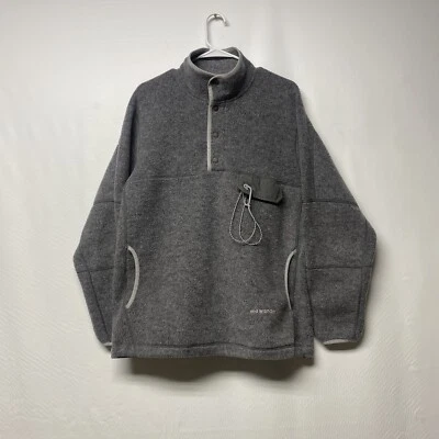And Wander Wool Polynester Fleece Pullover Sweater Grey L Made in Japan jacket - Image 1 of 4