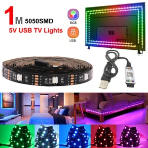 USB Bluetooth 5V 5050RGB LED Strip Light Flexible Tape Lamp 1M Home Decoration - Picture 1 of 12
