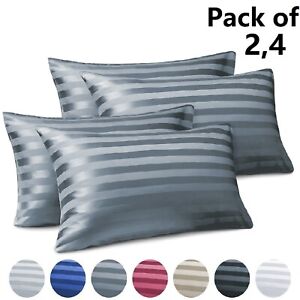 Luxury Pillow Cases 2 or 4 Pack POLY COTTON Housewife Bed Pillow Covers Set UK