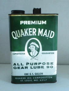 Vintage Quaker Maid Gear Lube Oil 1 Gallon Can - Picture 1 of 6