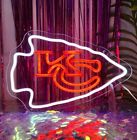 Lampe au néon panneau Kansas City Chiefs bar champions vifs bière décoration murale DEL