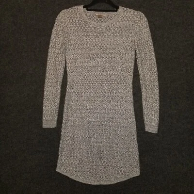 Vestido Ann Taylor LOFT Para Mujer Gris Grueso Tejido Suéter Manga Larga Talla XSP Foto 1 de 4