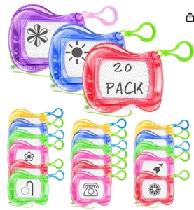 Mini Drawing Board, 20 Pcs Small Magnetic Doodle Board for Kids, Portable Backpa - Picture 1 of 10