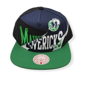 Mitchell & Ness Dallas Mavericks Multiply Blue/Green Adjustable Snapback Hat Cap - Picture 1 of 6