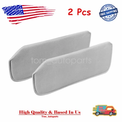 For 1988-1998 Chevy GMC Full Size Truck Sun Visor Light Gray Cloth Left & Right Foto 1 de 4
