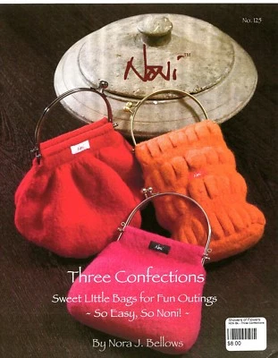Three Confections: Sweet Little Bags for Fun Outings -Noni Knitting Pattern #125 - Image 1 of 2