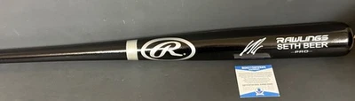 Seth Beer Diamondbacks Autographed Signed Engraved Black Bat BECKETT COA / - Image 1 of 3