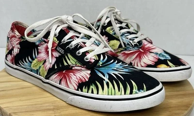 Vans женщин гавайский цветочный гибискус холст коньков туфли размер 7,5 5000200 кроссовок - Изображение 1 из 4