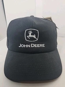 Schwarze John Deere Truckermütze mit Druckknopflasche Netz K-Produkte - Bild 1 von 7
