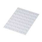 48 Clear Self Adhesive Flat Bumper Pads Rubber Feet for Coasters, Crafts & Glass