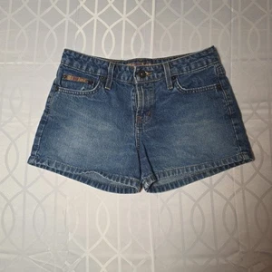 Pantaloncini jeans denim vintage Lei Y2K taglia 0 - Foto 1 di 14