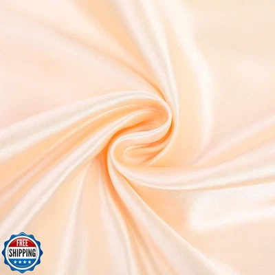 Satin Fabric by The Yard 60 Inch Wide Soft Silky Charmeuse Satin Fabric Soft  - Imagem 1 de 4