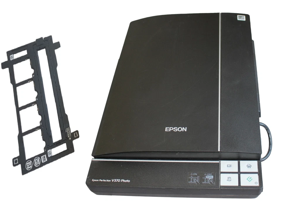 Epson Perfection V370 Scanner Foto Dia Negativ Halterung Win 10 11 A4 Film Buch - Bild 1 von 4