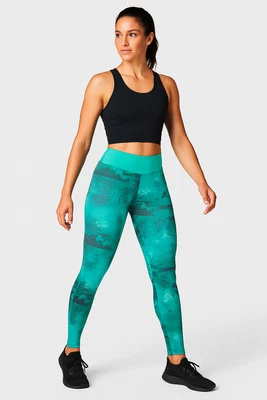 Adidas Women's SEPA Gym Tight Legging / Green / RRP £60 - Image 1 of 4