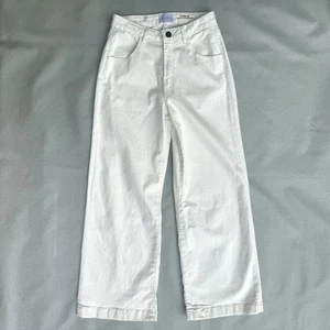 Lola Archer-Ivory White High Rise Wide Leg Stretchy Comfort Jeans 28 - Picture 1 of 6